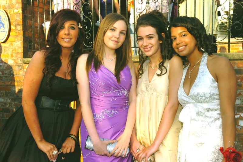 Cardinal Allen Catholic High School prom was held at the De Vere Hotel, Blackpool. From left, Amy Tattersall, Vikki Howarth, Gabriella Shaw and Lizzie Reynolds