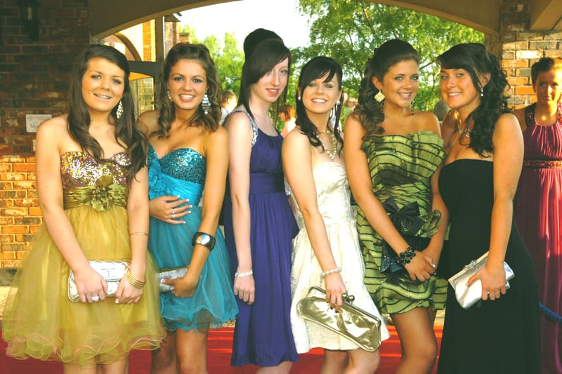 Cardinal Allen Catholic High School prom was held at the De Vere Hotel, Blackpool. From left, Katie Gray, Ashleigh Bleasdale, Maddy Hughes, Leah Blair, Jess Robinson and Susie Gow.
