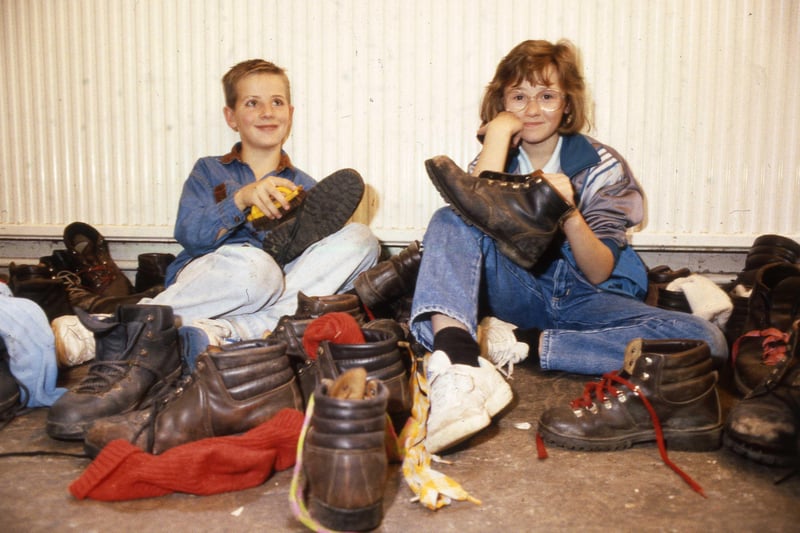 Cleaning the boots after a day of walking. Over to you for memories like this.