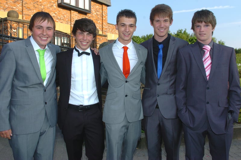 Collegiate High School prom at the De Vere Hotel, Blackpool.
Pic L-R: Jake Dudley, Joseph Blockley, Lewis Simpson, Jamie Dean and Adam Snape