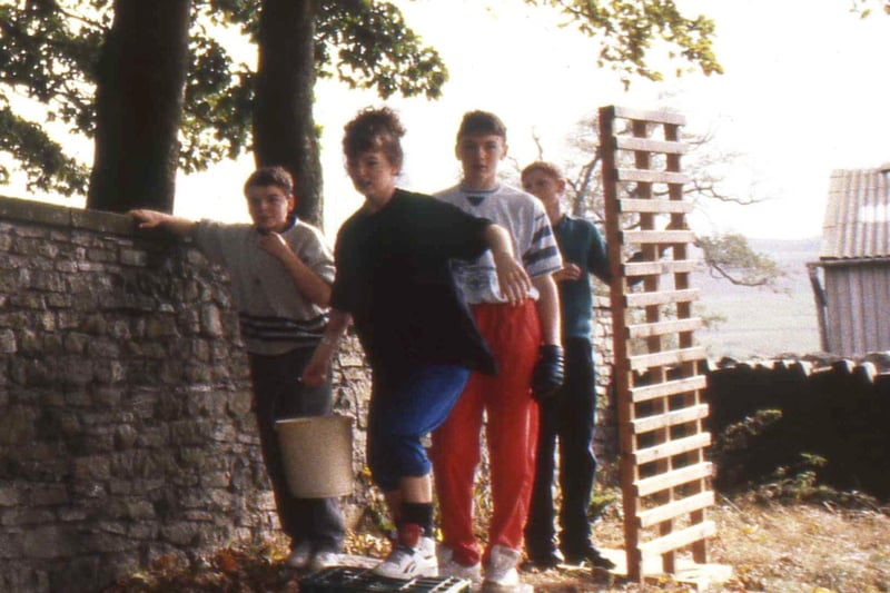 An obstacle course challenge kept these pupils busy in 1989.