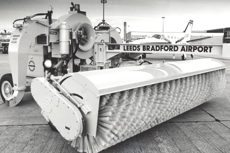 This Danline 540 sweeper was bought to help clear snow, slush and ice from the apron and runway in November 1992.