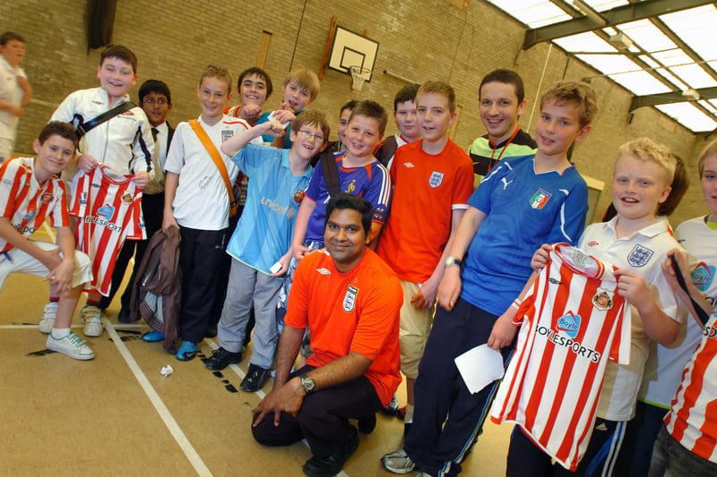 Pupils at St Aidan's were helping out a school in India by fundraising on a football shirt day in June 2010.