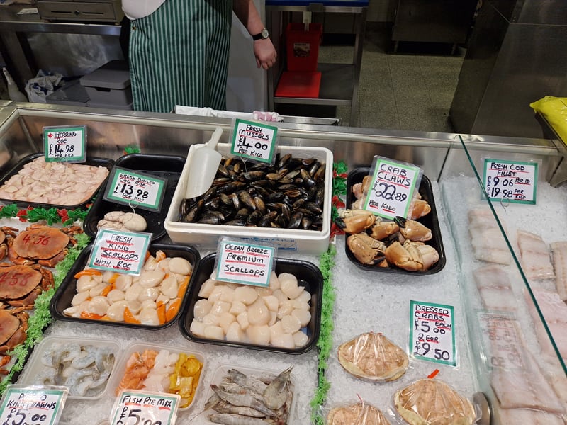 Fresh mussels at £4 a kilo and Finnan haddock for £19.98 a kilo were among the best bargains at Binghams