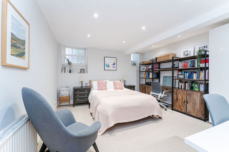 The Lauriston property's second good-sized double bedroom. The property has gas central heating and single glazed sash and case windows, most of which have working shutters.