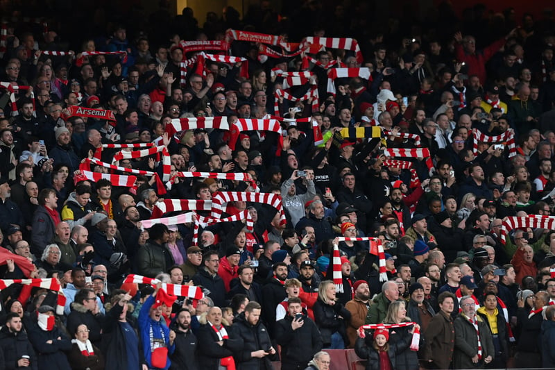 Arsenal fans set the tone ahead of kick-off.