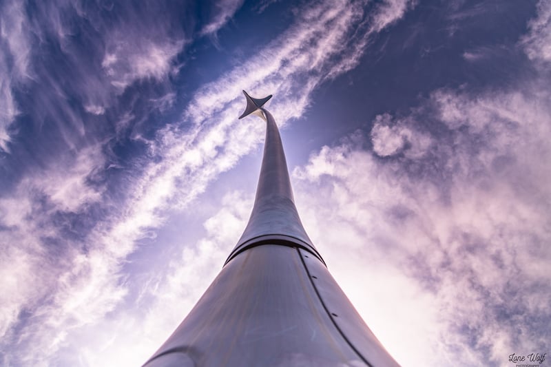 This awesome picture of one of the Dune Grass sculptures in Blackpool was taken by Lone Wolf Photography.