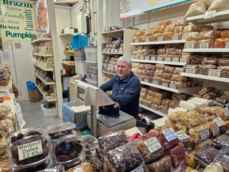 Malcolm Davis at the Nut Bar said the best bargains included the two for £2 offer on 200g bags of nuts, including chilli peanuts, caramelised salted almonds and chocolate peanuts 