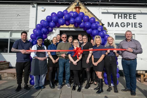Manager Dionne Price and her team re-open the newly refurbished Three Magpies on Bonet Lane in Brinsworth, Rotherham