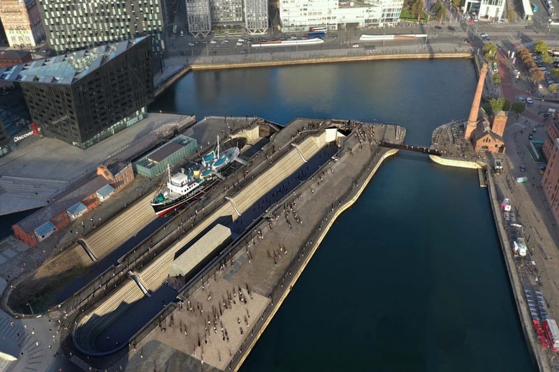An aerial view of what Canning Dock could look like.