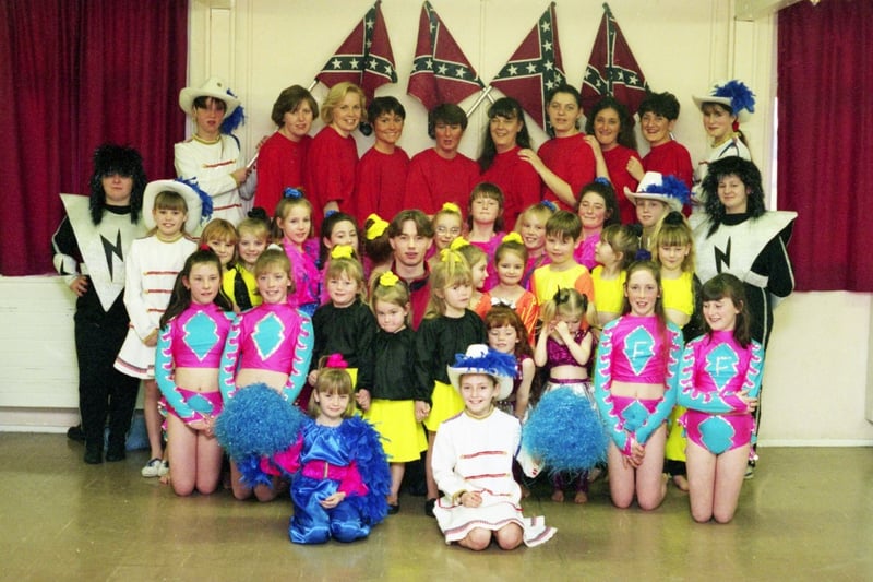 These fantastic members of Farringdon Disco Dance School were ready to perform in February 1994.