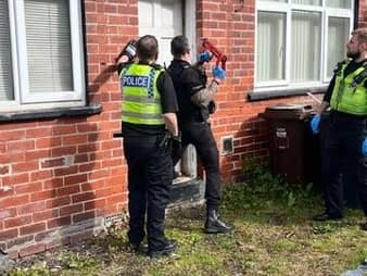 Police have raided a house in Abbey Lane, Sheffield, seizing drugs and arresting a man
