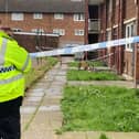 A number of flats in Lowedges Road, Lowedges, Sheffield are cordoned off this morning (April 25) with residents reporting there were sounds of gunshots overnight.