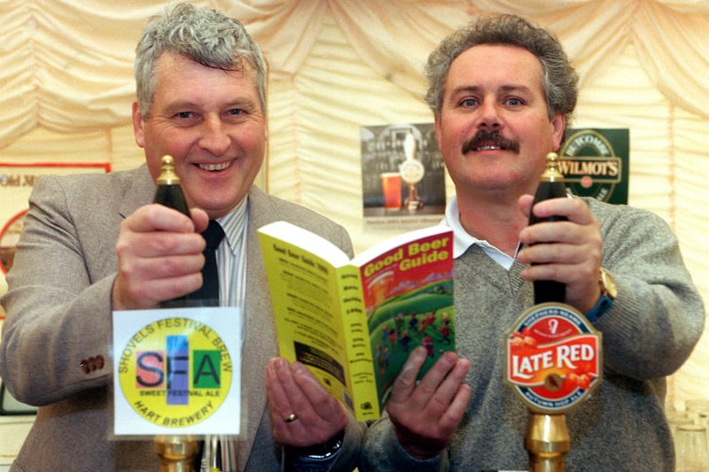 The Shovels pub on Common Edge Road in Blackpool are launching their annual beer festival, an opening which the Campaign for Real Ale (CAMRA) have chosen to present the new Good Beer Guide.
Pic shows Regional Director for CAMRA Ray Jackson (left) and Chairman Blackpool Wyre and Fylde CAMRA Gary Levin checking out the new Good Beer Guide