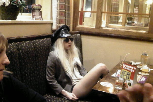 Lady GaGa in the Devonshire Arms pub in Blackpool