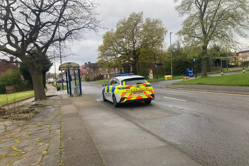 Photos shared online show how at least four police cars arrived at the scene following the scene last night. SYP has since confirmed how armed officers were sent.