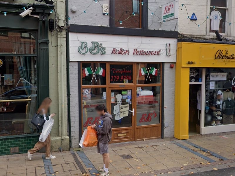 BB's Italian Restaurant, on Devonshire Street, in Sheffield city centre, was established in 1999. It has a 4.7 star average score from nearly 400 Google reviews.