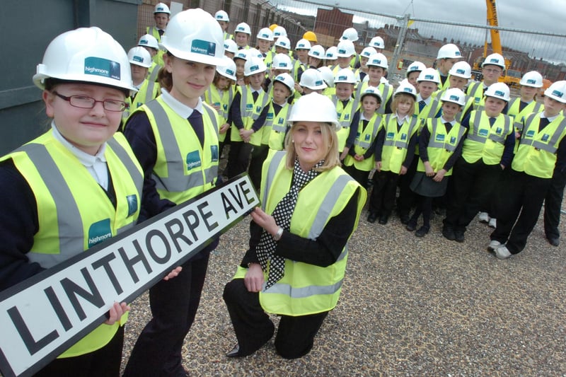 Megan Thirlwall and Abbie Gibbs had the honour of naming a street on a new housing estate near their school in April 2008.