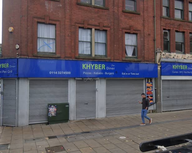 Khyber Diner, on Wicker, Sheffield, was given a two-out-of-five food hygiene rating earlier this year.