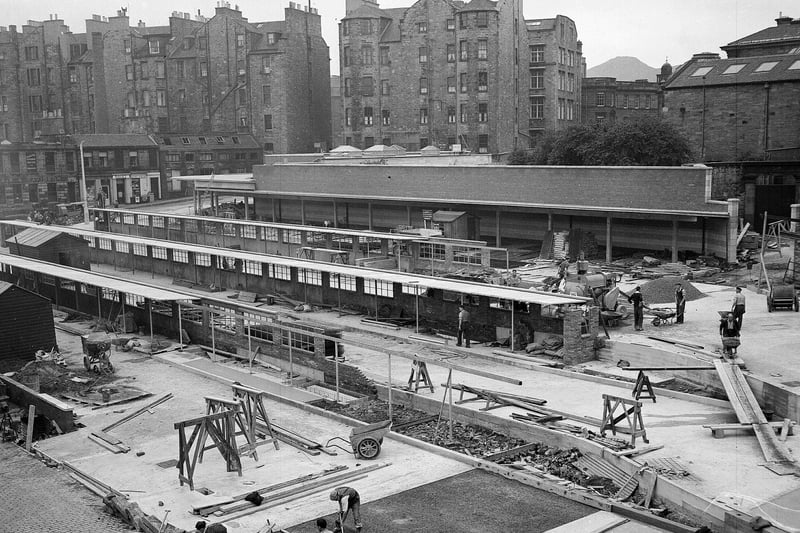 Edinburgh's "new" bus station in Clyde Street, off St Andrew Square under construction.