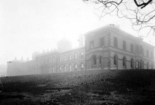 A house of recovery on Vicar Lane would take in victims of infectious diseases. In the 19th century as population increased, the insanitary overcrowded living conditions contributed to outbreaks of disease. The larger house of recovery seen here was built in 1846, in what was then a rural area, patients brought in were isolated in an attempt to arrest the spread of infection, by the 1880s the facilities were inadequate, the recovery house was replaced by Seacroft Hospital.