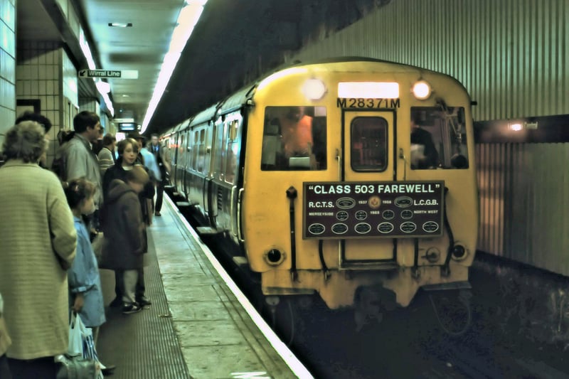 Class 503 Farewell Tour at Liverpool Central in 1985.