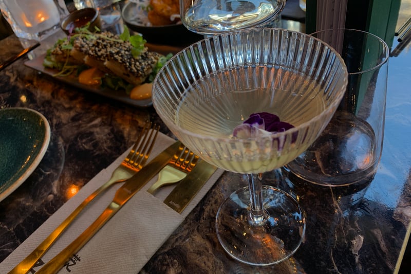 Now this is a classy drink, a lychee infused Mokovskaya - with Lillet Blanc oolong syrup - as simple as it is refined. You can't look much classier than when you're sipping on one of these.