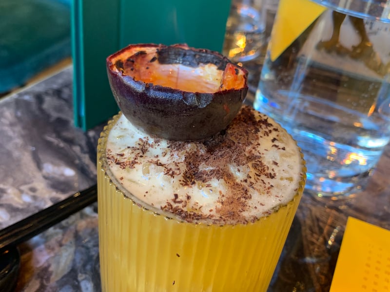 The Dragon's Breath cocktail was beautifully presented - made with Gosling's rum, Tincup bourbon, passion fruit and and a dark chocolate sprinkling topped with a charred passion fruit cup served on fire. A spectacle worthy of any Instagram page.