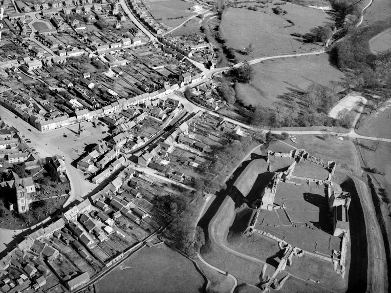 An aerial view of the market town in January 1954.