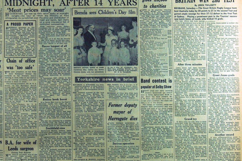 Food rationing ended after 14 years in July 1954. This is how your YEP reported the news.