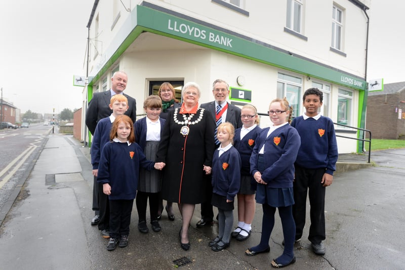 A big day in Seaham where the Lloyds bank branch was officially opened in 2013. 
Branch manager Susan Hope and Ashley Wayman, the Local Director for Lloyds, were joined civic dignitaries and children from Ropery Walk Primary School.