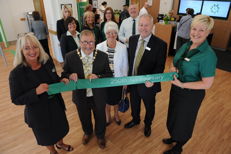 All smiles at the Fawcett Street branch where the refubirhsed offices were officially opened in August 2015.
Linzy Harrold, Ashley Wayman and Sarah McCririck were the staff members who helped to perform the honours.