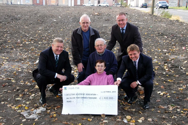 Lloyds Bank manager Keith Nicholson, left, was pictured in 2007 for this Castletown photo, when he was joined by representatives of the Castletown Allotment Association.