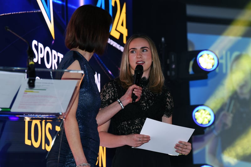 Highly commended sportsperson Lois Toulson spoke during the ceremony.