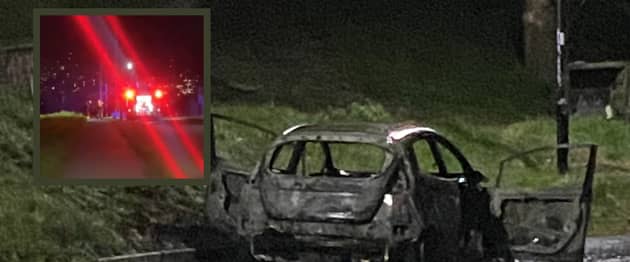 Video shows car fire which destroyed vehicle on green space near Arbourthorne