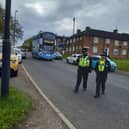 Police have stepped up patrols in Lowedges, Sheffield, as investigation into shooting moves on. Picture shows officers on patrol. Photo: South Yorkshire Police