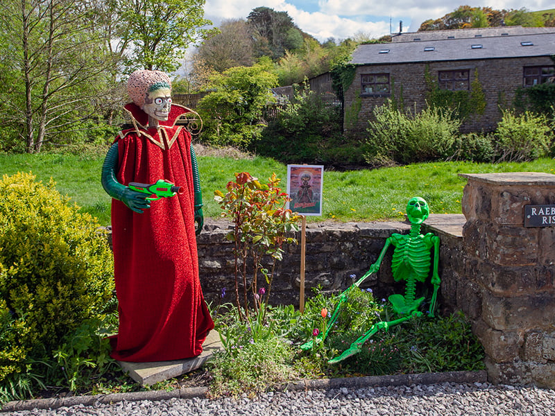 Mars Attacks! themed scarecrow during Wray Scarecrow Festival 