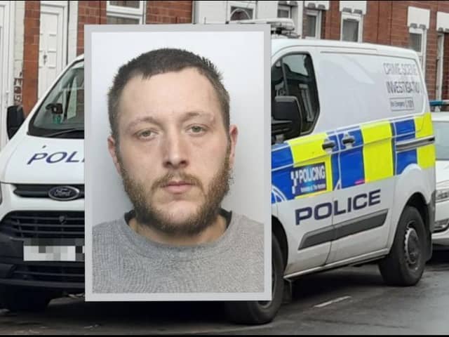 Russell Marsden, 28, of Buckingham Court, Wakefield has been jailed for two robberies including a knifepoint robbery of a woman in Barnsley as she returned home from an evening out in Sheffield with friends. Photo: South Yorkshire Police