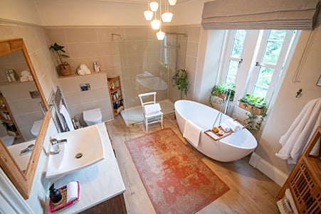 Gemma immersed herself in video tutorials, learning how to tile, paint murals, wallpaper and plumbing.