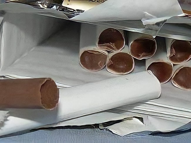 Many Glaswegians will have picked up a nasty habit from chocolate cigarettes - you could even eat the paper too. Personally I was on 10 a day before I realised I had a problem and moved onto the chocolate vapes (there's a million quid idea right there, free of charge).