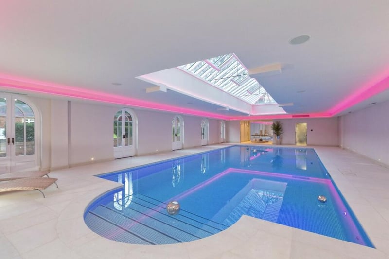  A superb swimming pool complex with steam room and a guest/staff lodge.