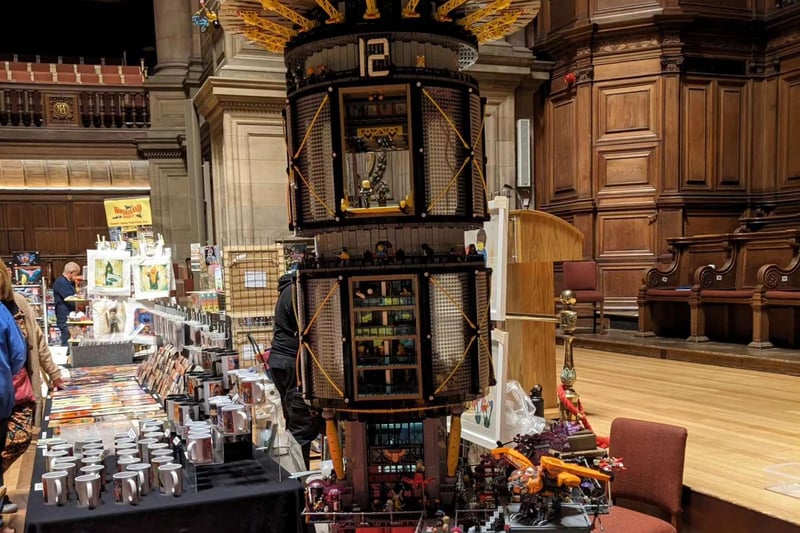 The event was held at the McEwan Hall and saw tables of models on show.