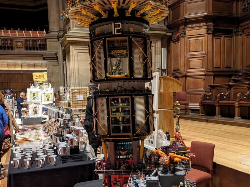 The event was held at the McEwan Hall and saw tables of models on show.
