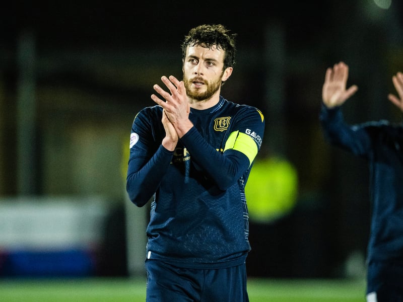 Isn't expected back until late December due to a knee problem which has dogged his season. The defender "has been doing bits and pieces in training" according to Dundee's head coach, with the hope he can soon return.