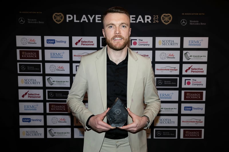 Zander Clark's penalty save from Hibs' Martin Boyle in December was voted the best stop.