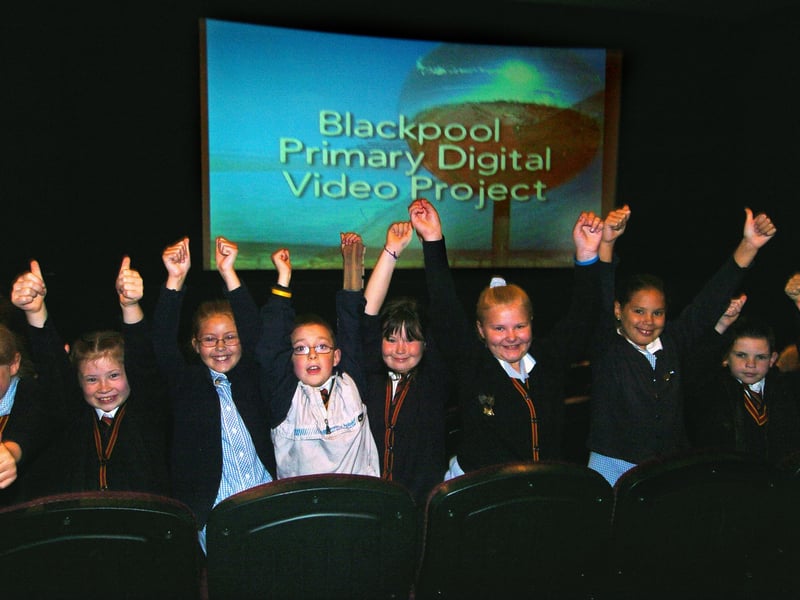Pupils from Waterloo Primary School, Blackpool - one of the schools at the Odeon Cinema, Blackpool, to watch the series of short films made by local schoolchildren