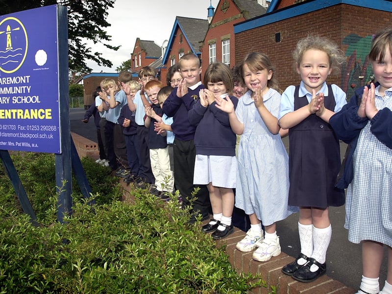 Claremont Primary School was the first school in Blackpool to have been awarded an Early Excellence Centre. Pupils applaud their success.
