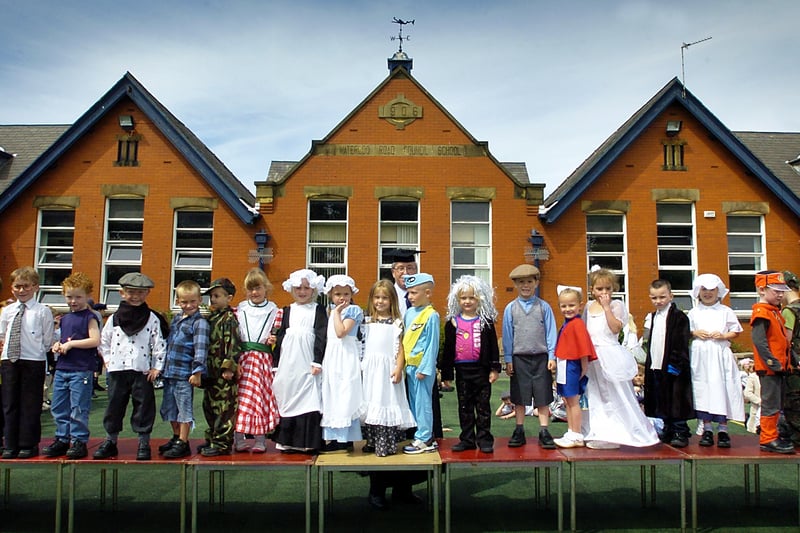 Pupils at Waterloo Primary School in Blackpool wore fancy dress to represent the 100 years since the school opened.
Infants on the catwalk
