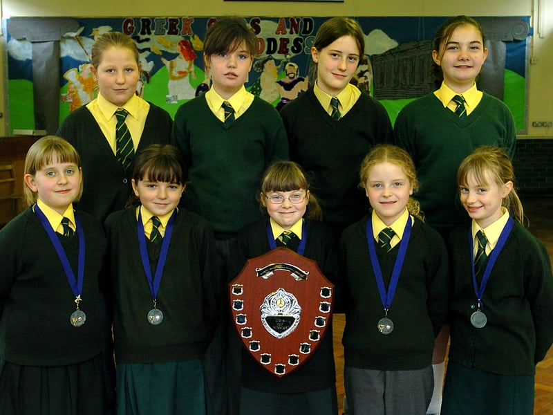 Norbreck Primary School girls football team won the Blackpool Primary Schools Football Association Girls Cup. Back, from left, Perry Smith, Amelia Gaughan, Sam Clare, Justine Briggs. Front, from left, Stephanie Rawlinson, Eleanor Whittaker, Emma Perrett (captain), Abby Webber and Alex Cherry