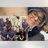 Katie Titman, aged 42, is the first patient in South Yorkshire to benefit from a robot-assisted hysterectomy, in which a surgeon controls a robot from a console nearby.